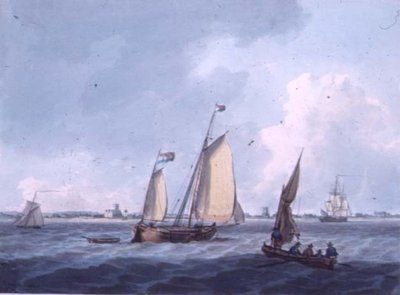 Shipping off Colveston (Coulston), Norfolk by William Anderson
